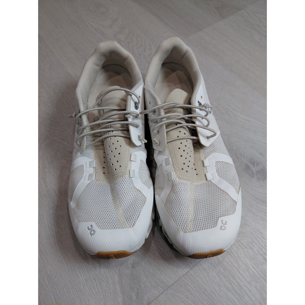 On Cloud Womens Cloud 5 Sand White Running Shoes Size 9.5 Mesh Low Top - Picture 2 of 13